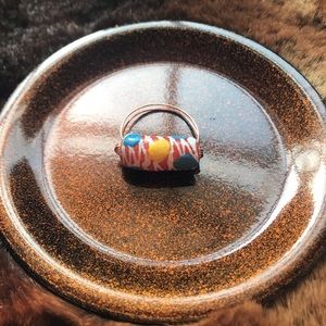 One Statement Glass Bead Ring